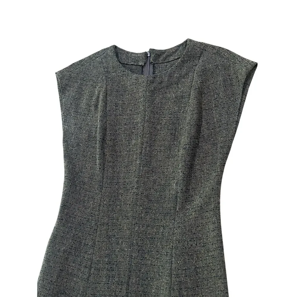 Vintage 60s Mod Bouclé Wiggle Cocktail Dress XS Handmade Old Money 1